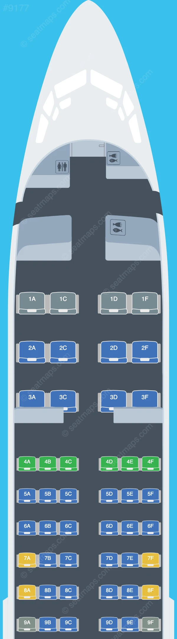 Aero Contractors Boeing 737-400 seatmap preview
