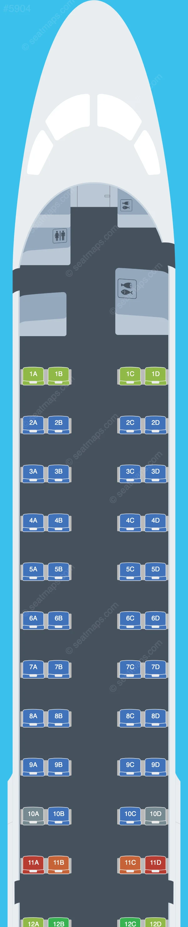 LOT Polish Airlines Embraer E195 V.2 seatmap preview