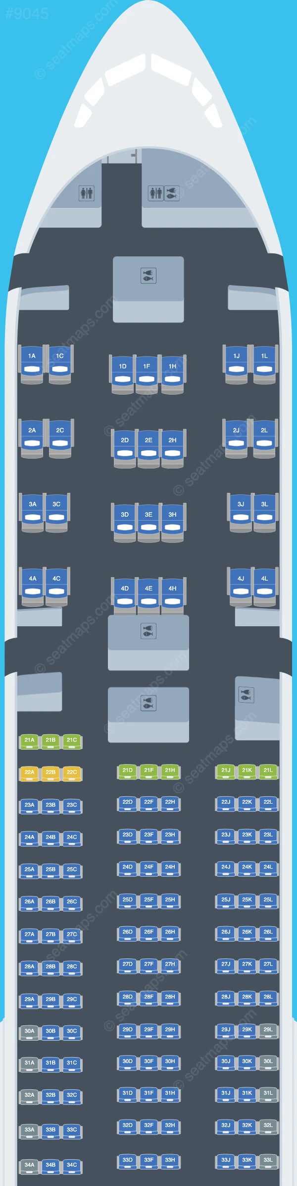 Ethiopian Airlines Boeing 777-300ER V.1 seatmap preview