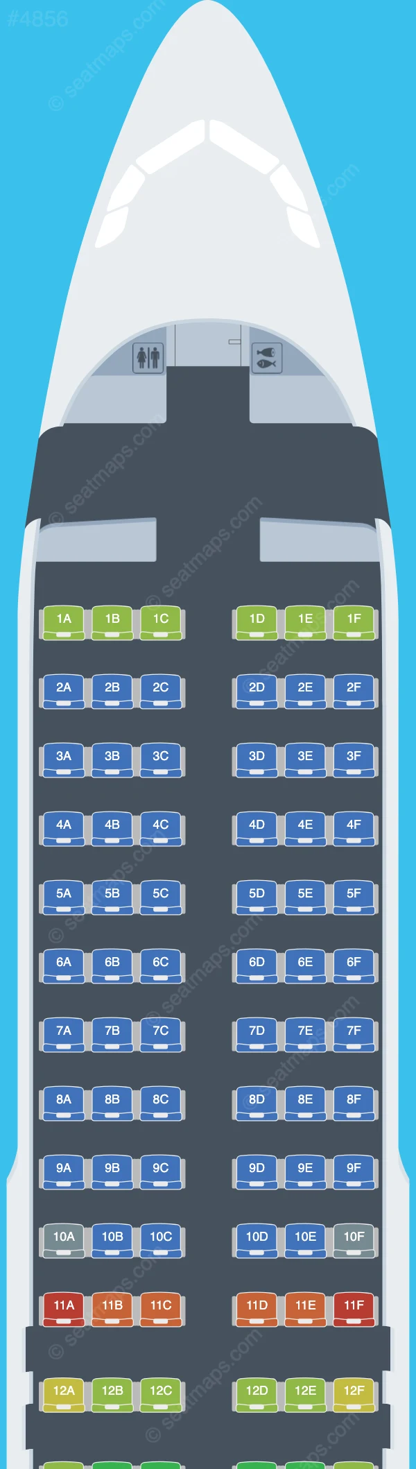 AIX Connect Airbus A320-200 seatmap preview