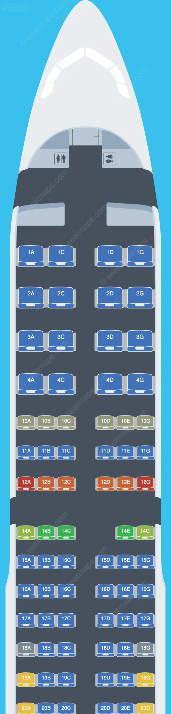 Vietnam Airlines Airbus A321-200 V.3 seatmap preview