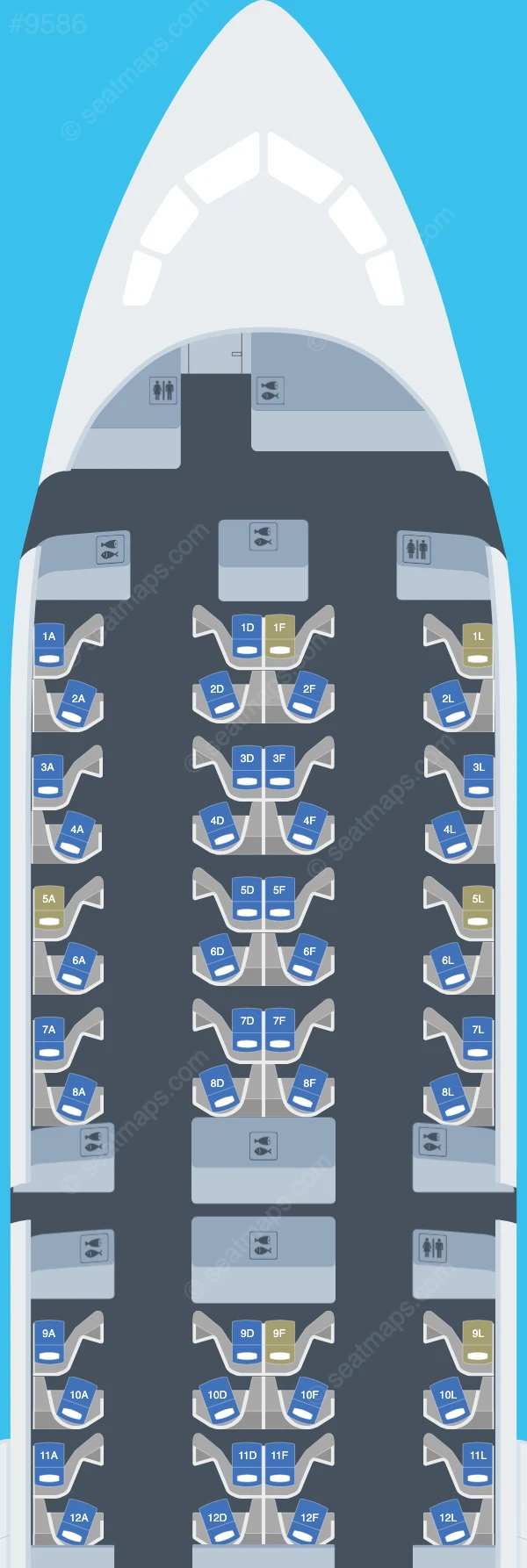 United Boeing 787-9 V.1 seatmap preview