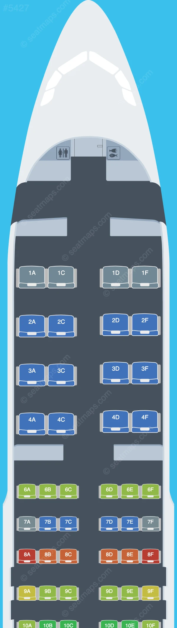 SriLankan Airlines Airbus A320-200 V.1 seatmap preview
