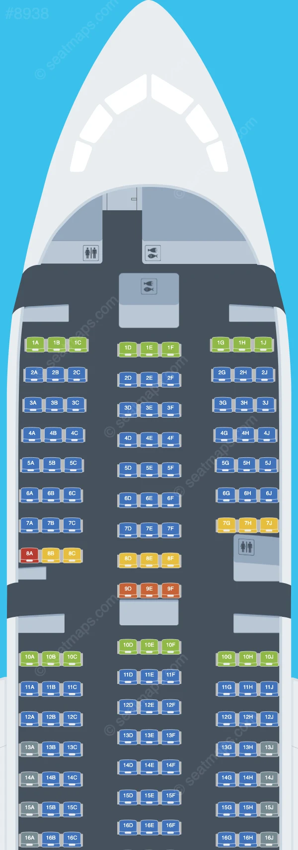 TUI Airways Boeing 787-8 V.2 seatmap preview