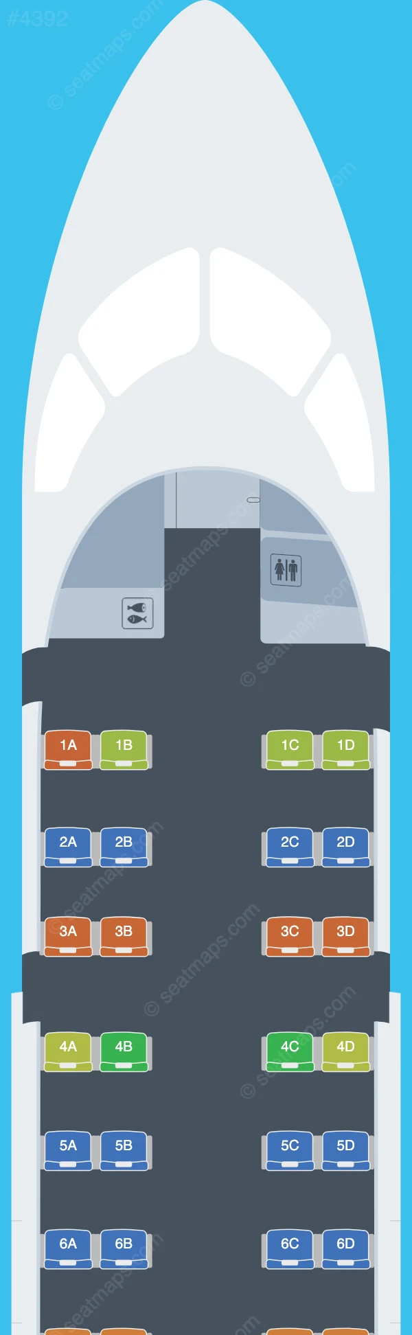 PNG Air De Havilland Q100 V.2 seatmap preview