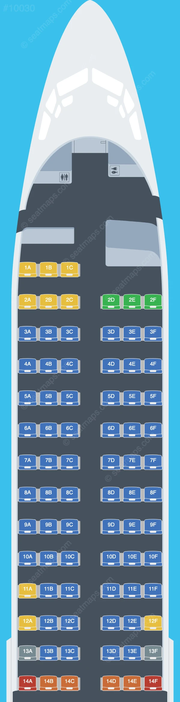 Arkia Boeing 737-800 seatmap preview