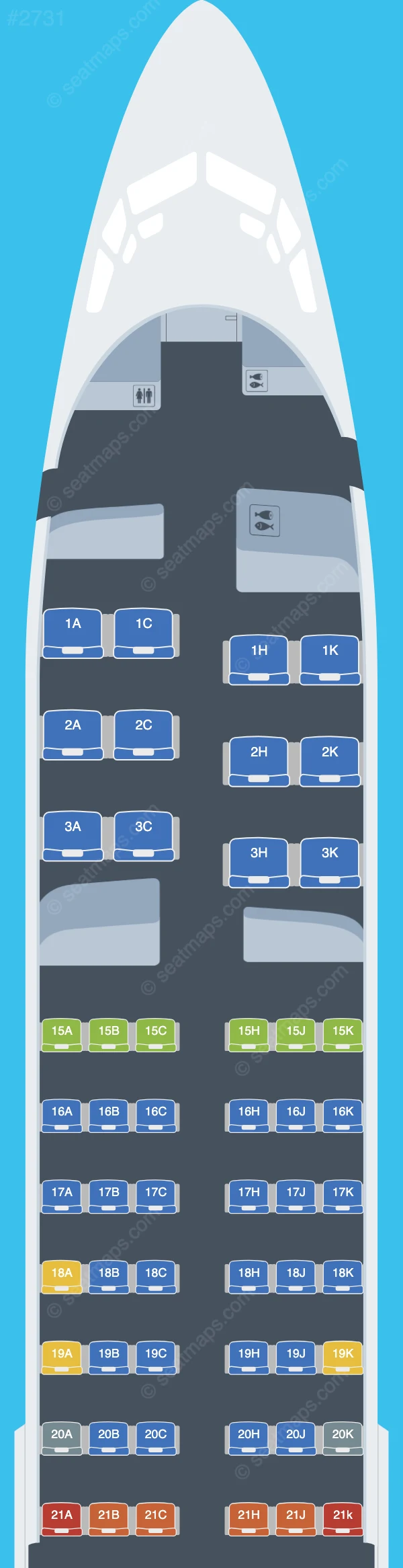 Japan Airlines - JAL Boeing 737-800 V.3 seatmap preview