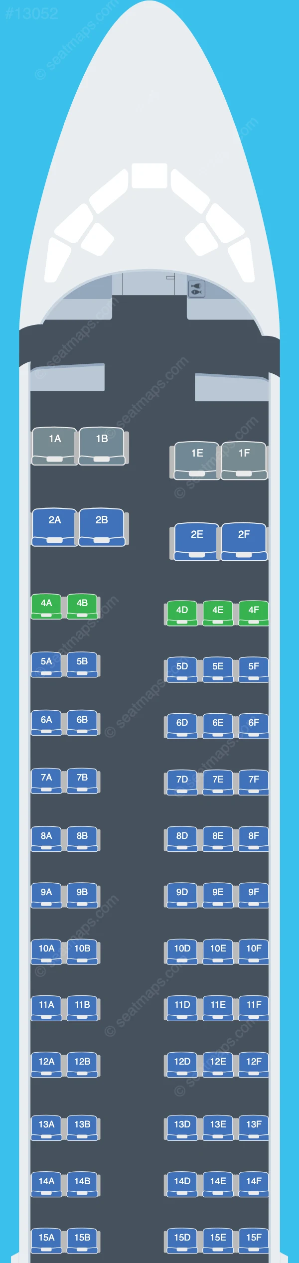 Alaska Airlines Boeing 717-200 seatmap preview