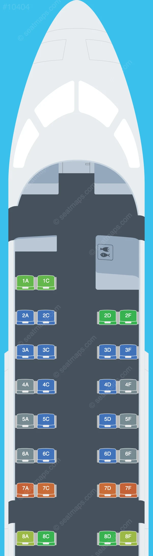 Air Nostrum Bombardier CRJ200 seatmap preview