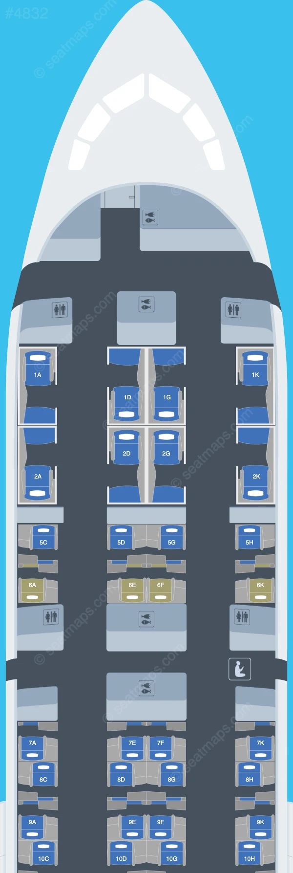 Etihad Airways Boeing 787-9 V.2 seatmap preview