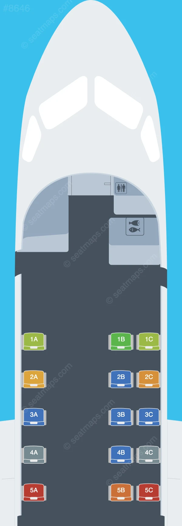 RAF-Avia Saab S340 V.1 seatmap preview