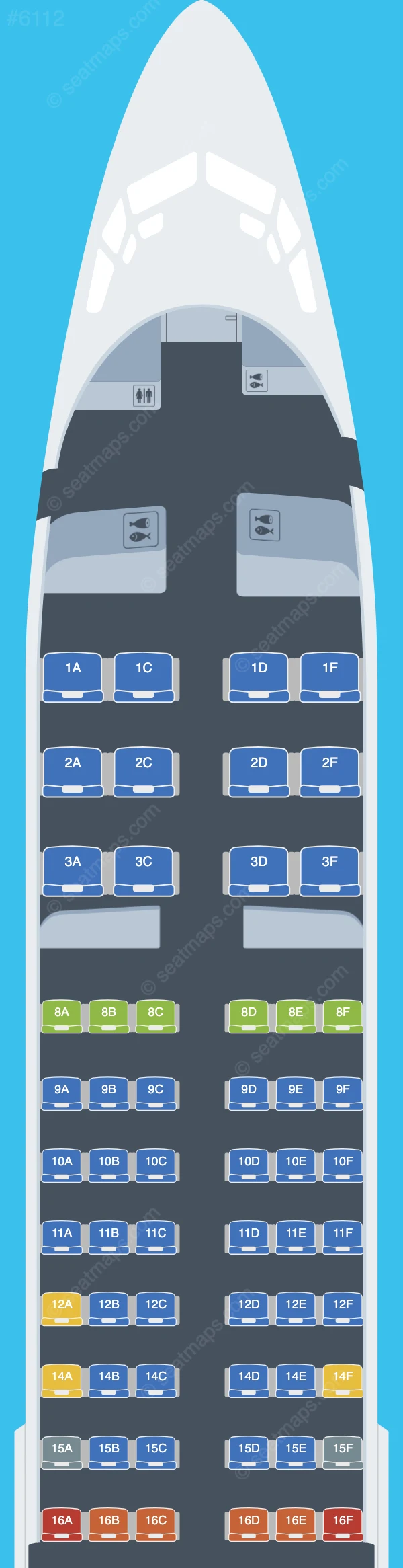 Royal Air Maroc Boeing 737-800 seatmap preview