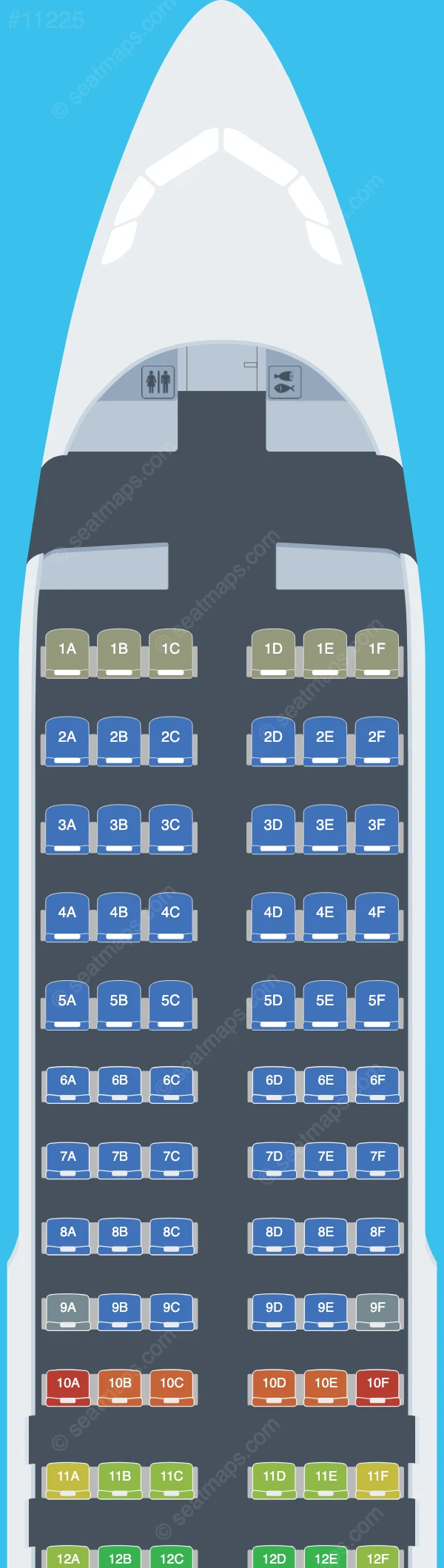 LATAM Airlines Peru Airbus A320neo seatmap preview