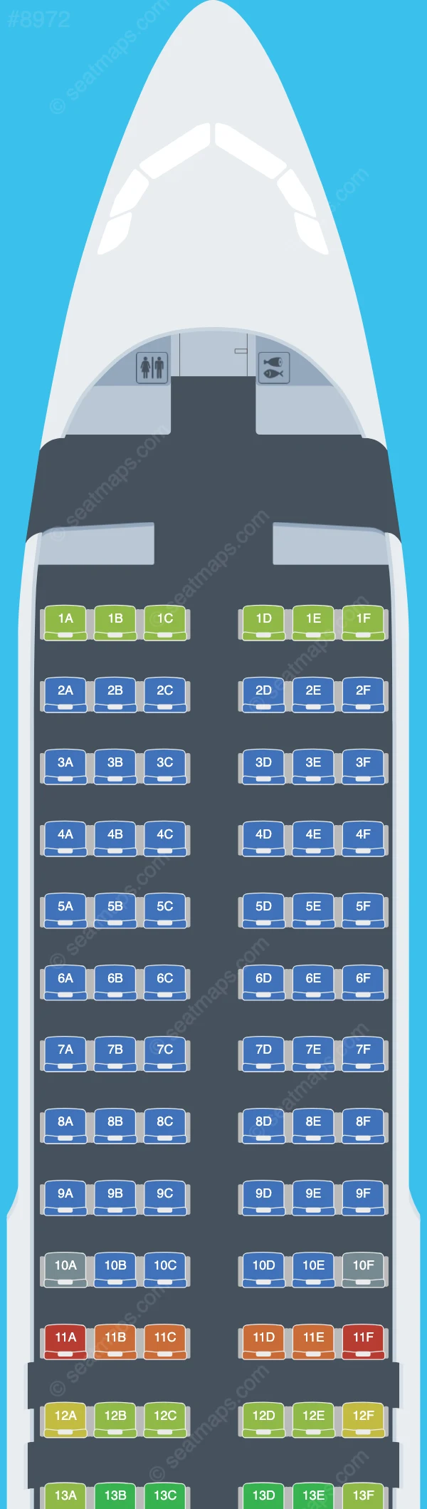 SalamAir Airbus A320neo seatmap preview
