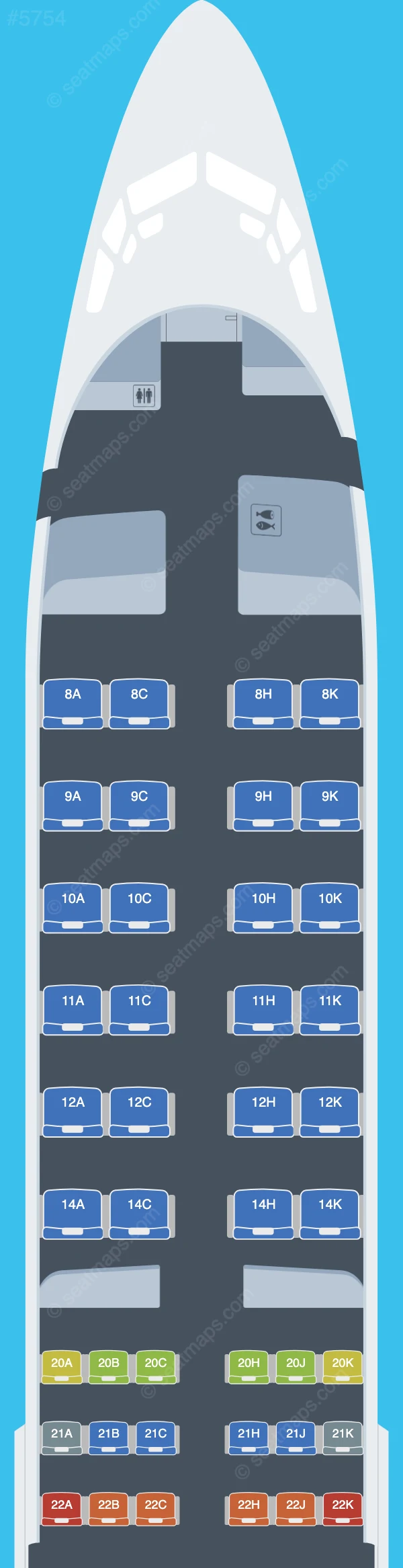 Egyptair Boeing 737-800 V.1 seatmap preview