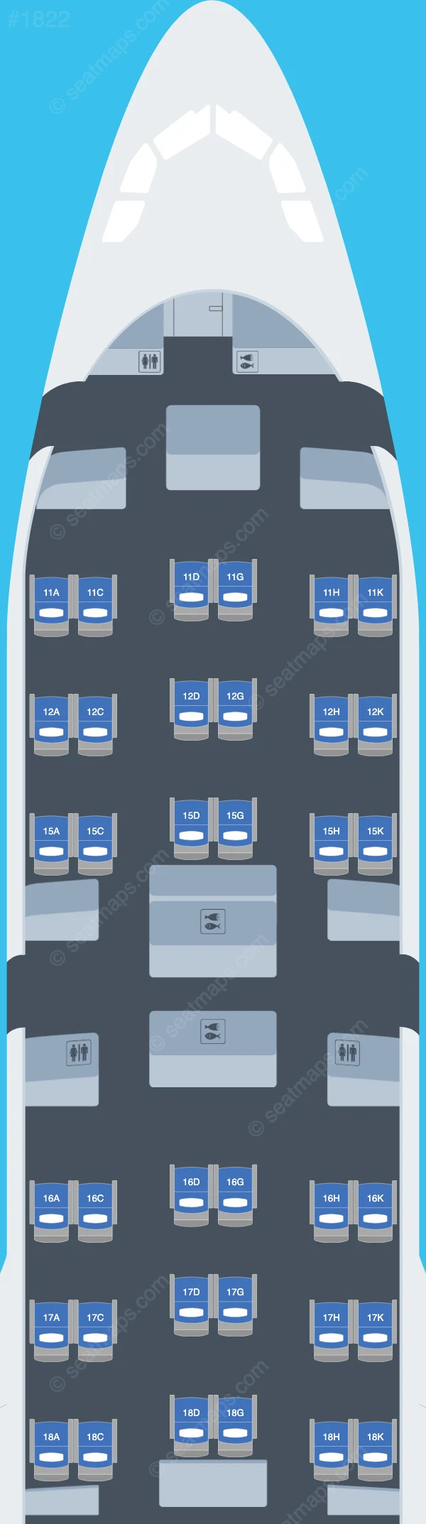 Hainan Airlines Airbus A330-200 V.2 seatmap preview