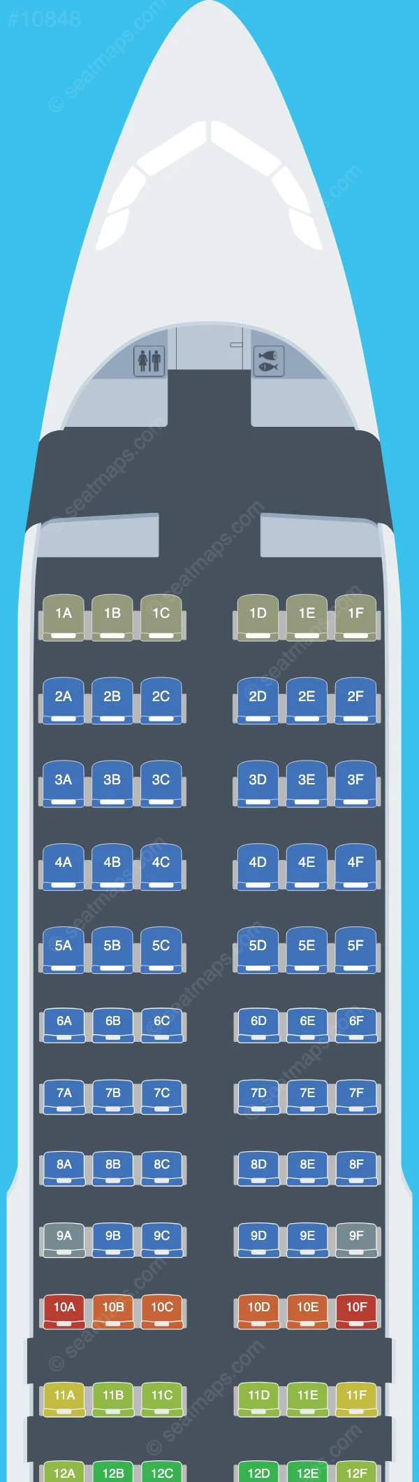LATAM Airlines Airbus A320neo seatmap preview