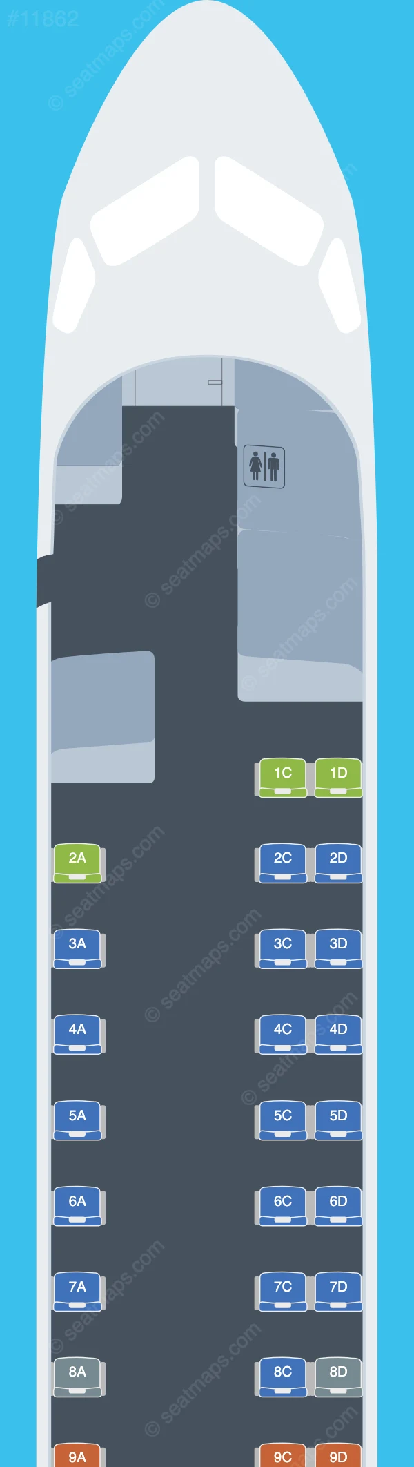 Frost Air Saab S2000 seatmap preview