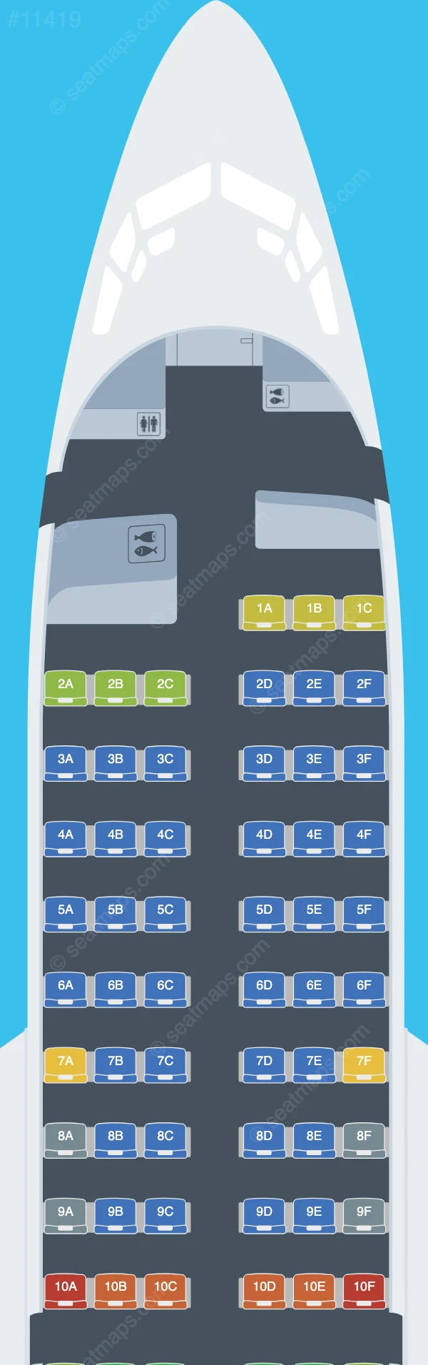 Shirak Avia Boeing 737-500 seatmap preview