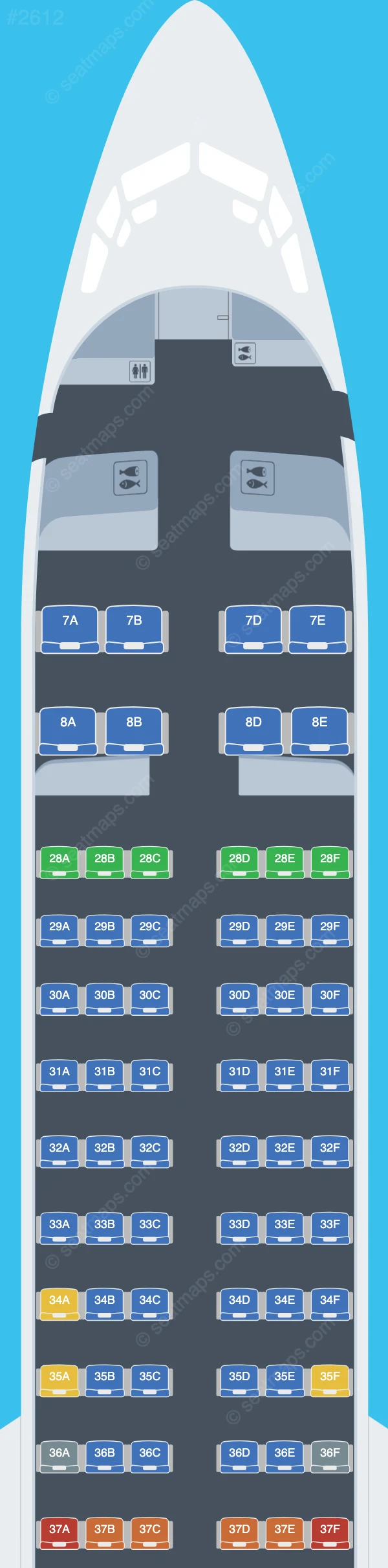 Korean Air Boeing 737-900 ER seatmap preview