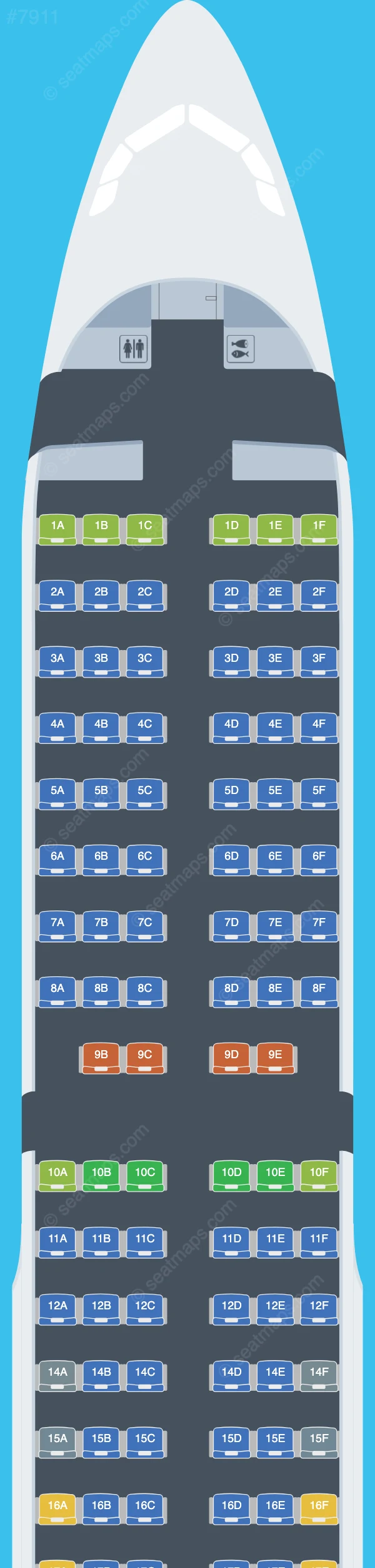 Air Seoul Airbus A321-200 V.1 seatmap preview
