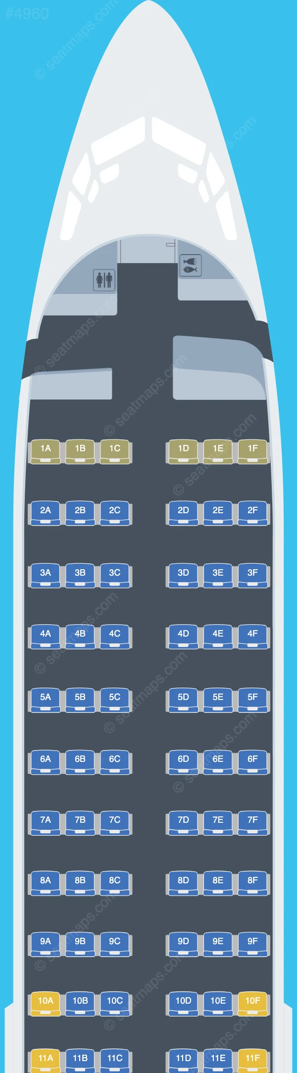 Tailwind Airlines Boeing 737-400 seatmap preview
