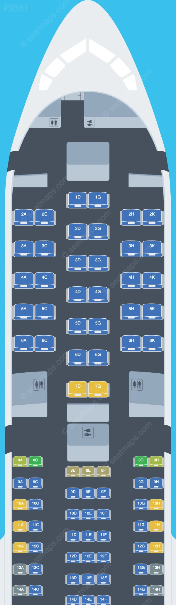 EuroAtlantic Airways Boeing 767-300ER V.2 seatmap preview