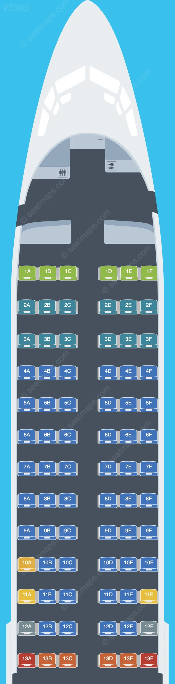 9 Air Boeing 737-800 seatmap preview