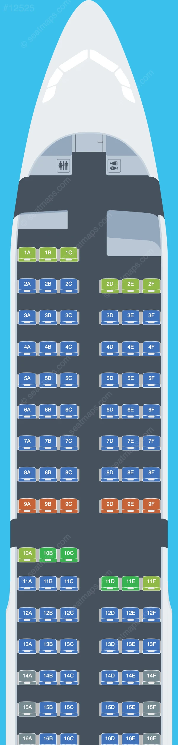 TransNusa Airbus A321-200 seatmap preview