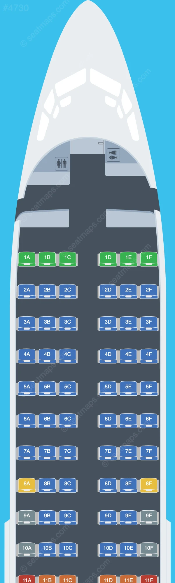 Somon Air Boeing 737-300 seatmap preview