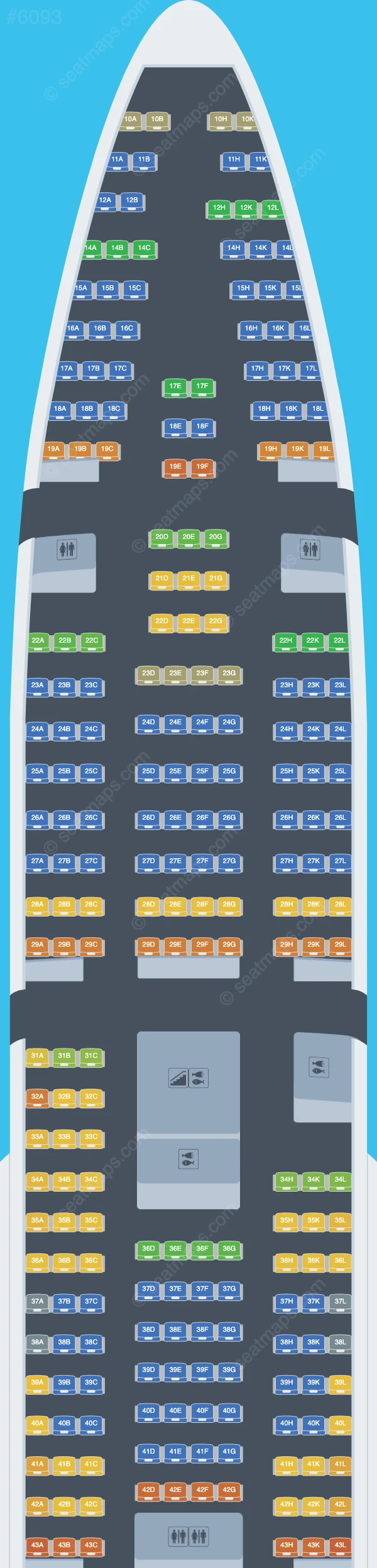 Rossiya Boeing 747-400 V.2 seatmap preview