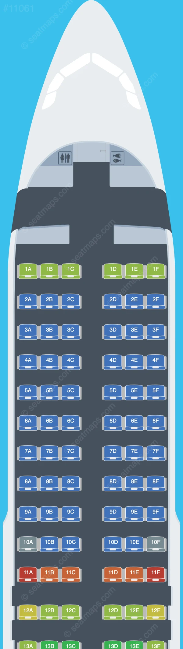 Sky Express Airbus A320neo V.2 seatmap preview