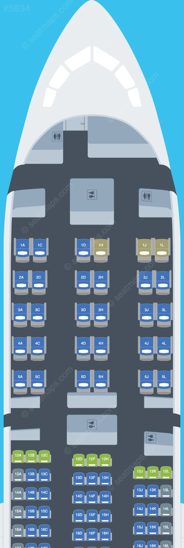 LATAM Airlines Boeing 787-9 V.1 seatmap preview