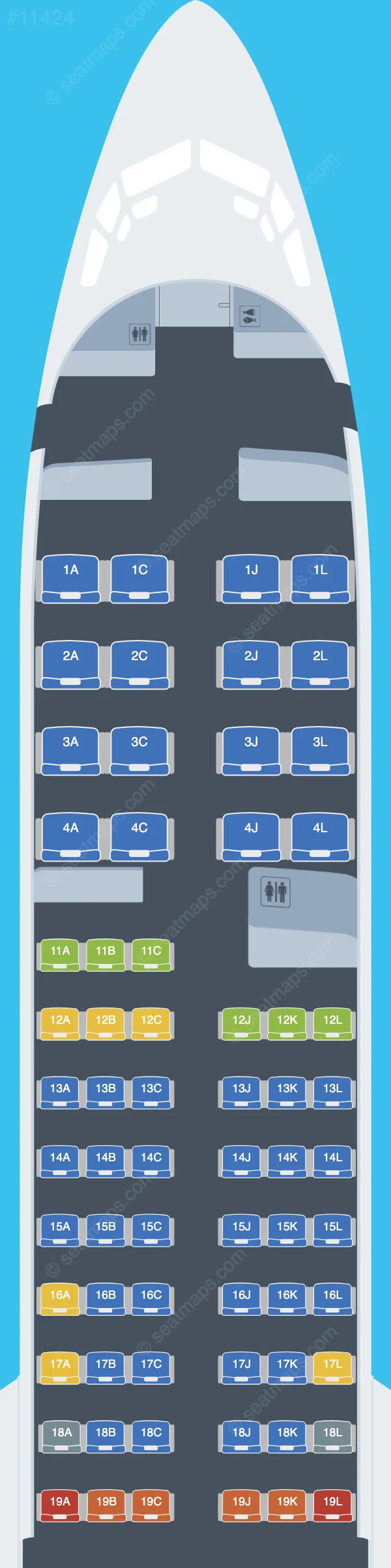 ASKY Airlines Boeing 737 MAX 8 V.2 seatmap preview