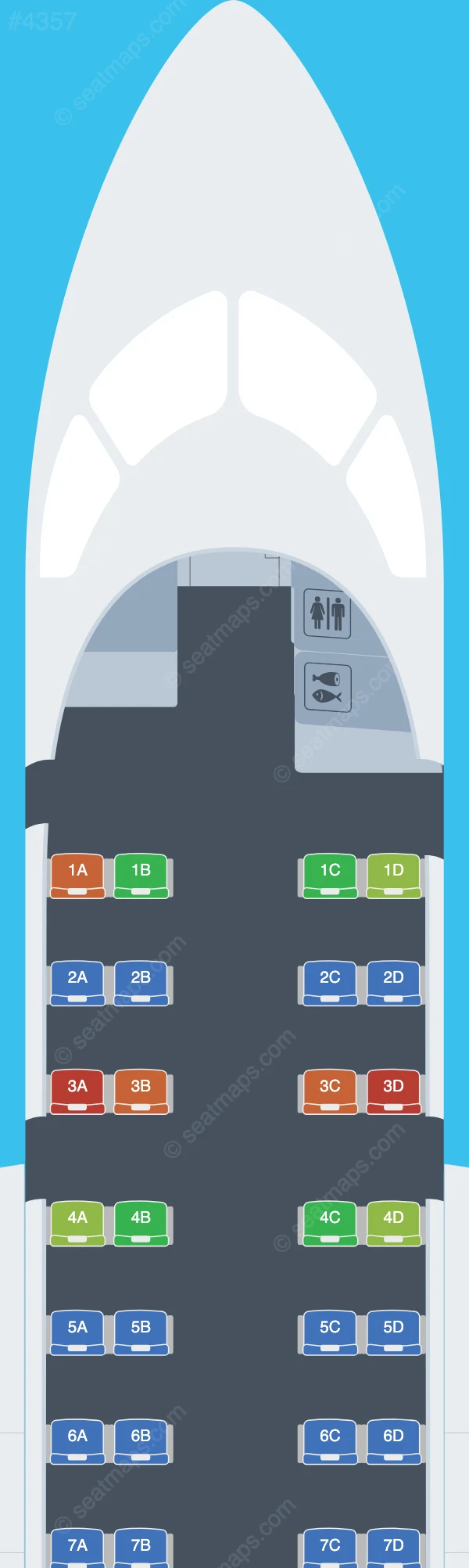Air Niugini & Link PNG De Havilland Q200 V.1 seatmap preview
