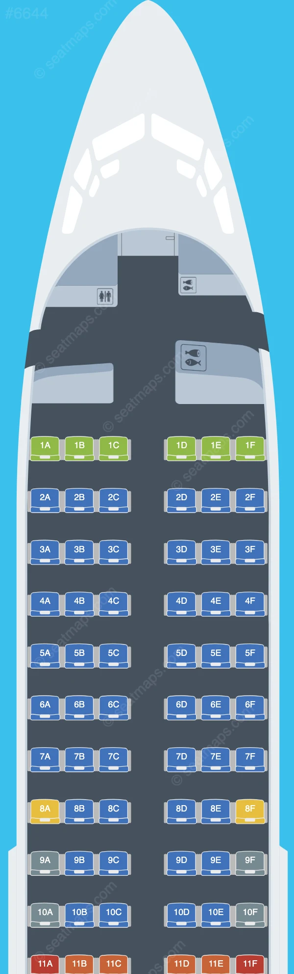 ASL Airlines France Boeing 737-700 V.2 seatmap mobile preview