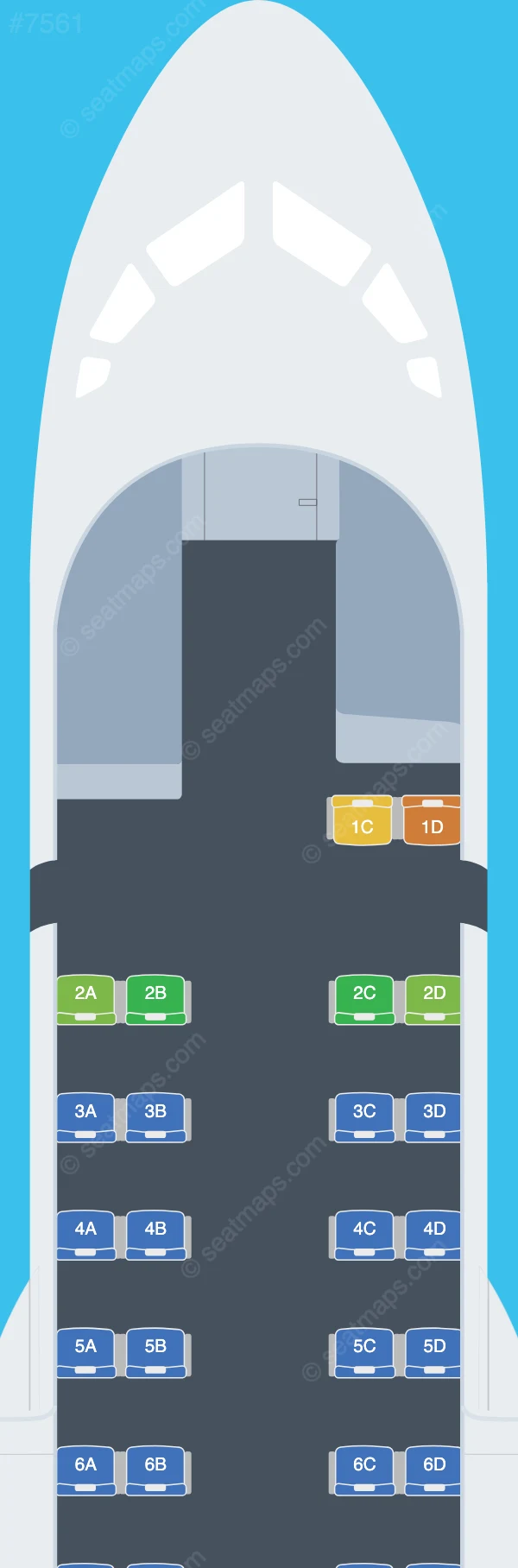 La Costeña ATR 42-300 seatmap preview