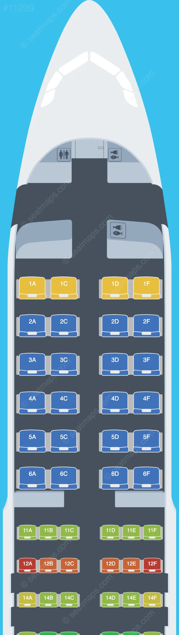 SmartLynx Airbus A320-200 V.3 seatmap preview