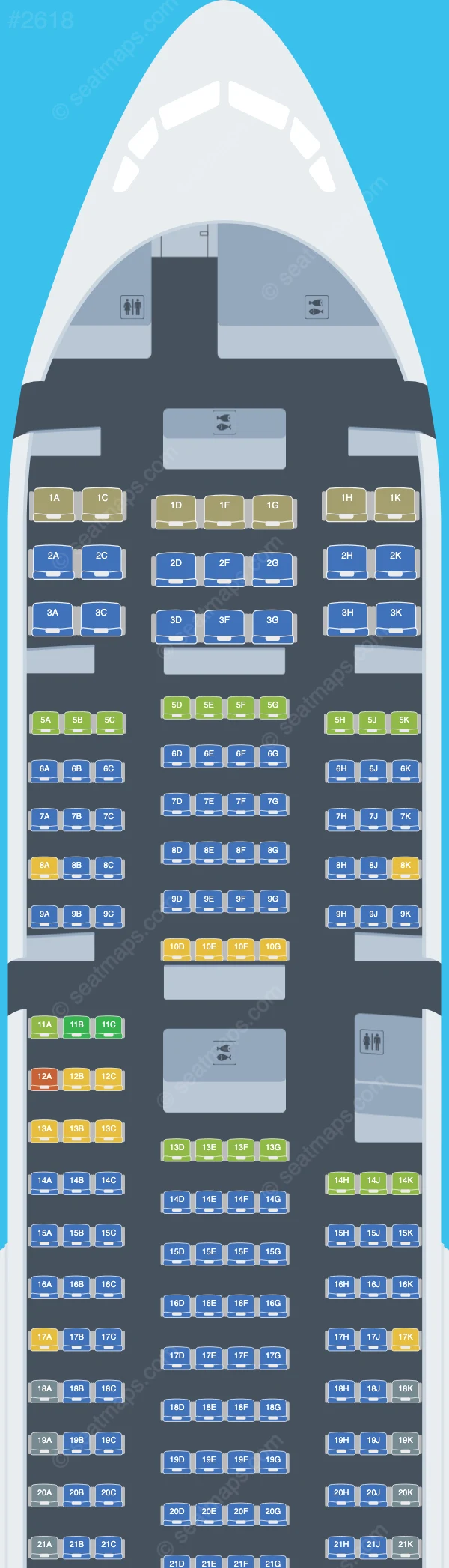 ANA - All Nippon Airways Boeing 777-200 V.1 seatmap preview