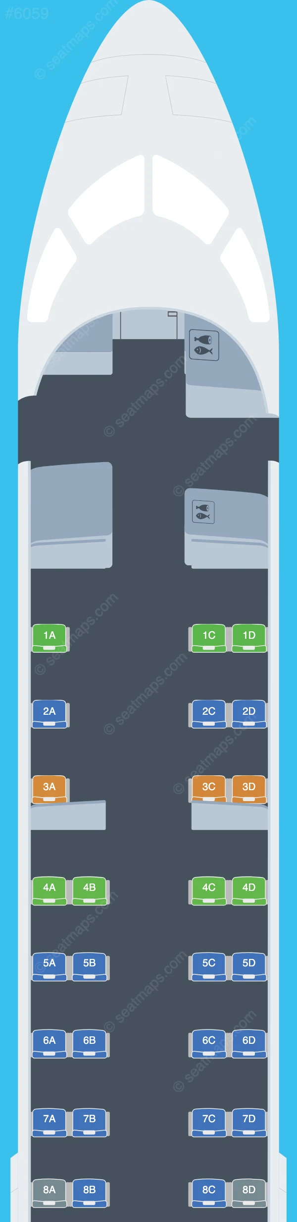 SkyWest Airlines Bombardier CRJ700 V.3 seatmap preview