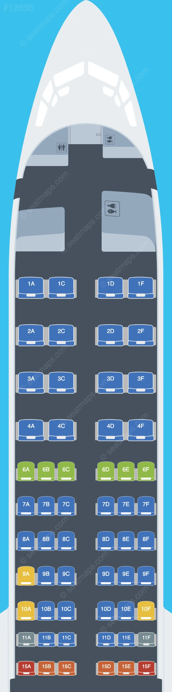 Alaska Airlines Boeing 737 MAX 8 V.2 seatmap preview