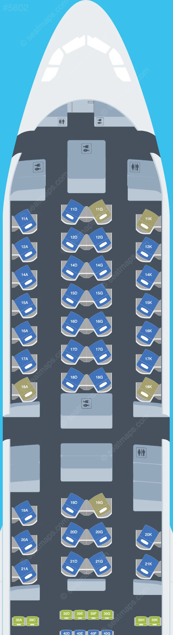 Cathay Pacific Airbus A330-300 V.1 seatmap preview