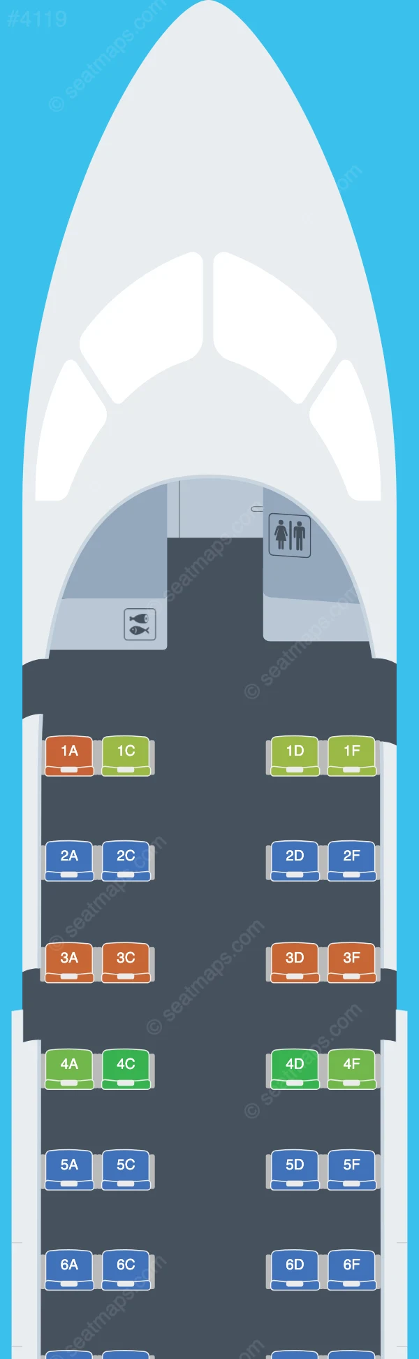 Air Inuit De Havilland Q100 V.1 seatmap preview
