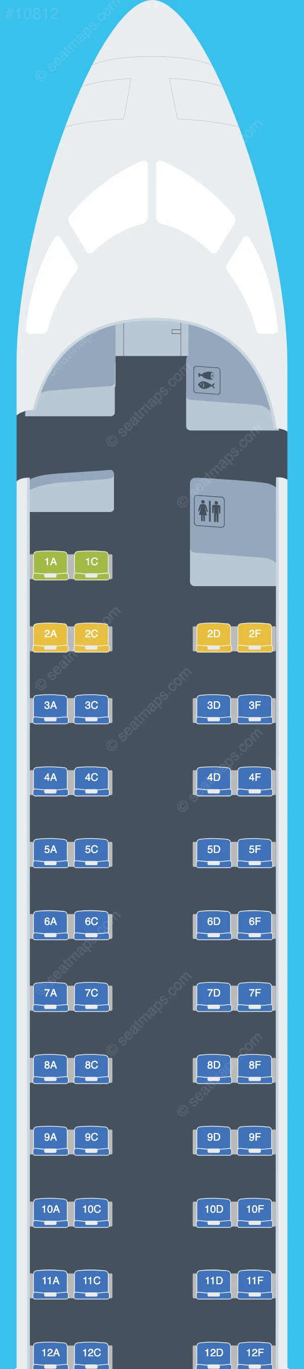 CityJet Bombardier CRJ900 V.1 seatmap preview