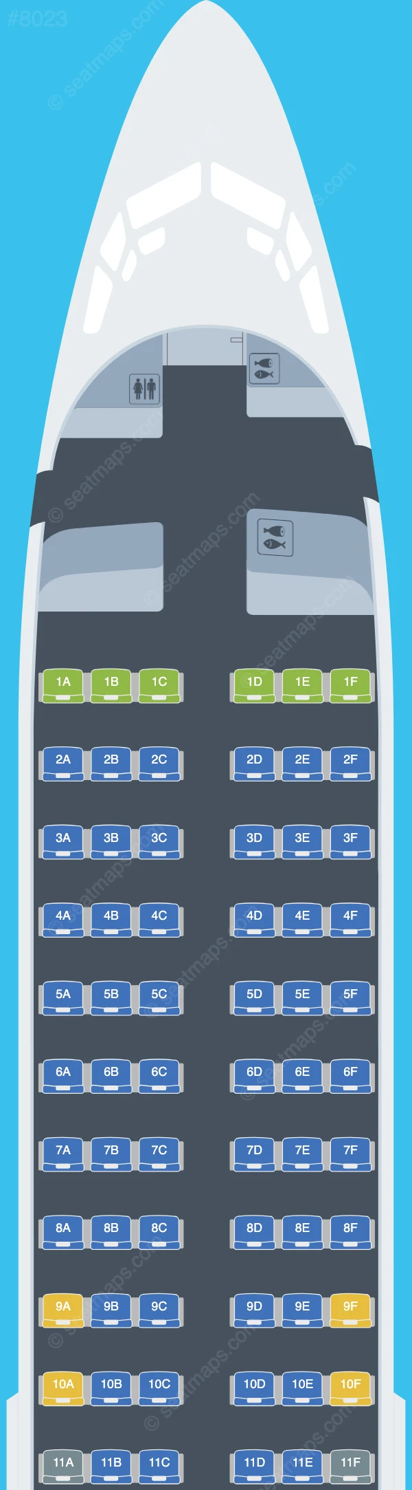 Air Mediterranean Boeing 737-400 seatmap preview