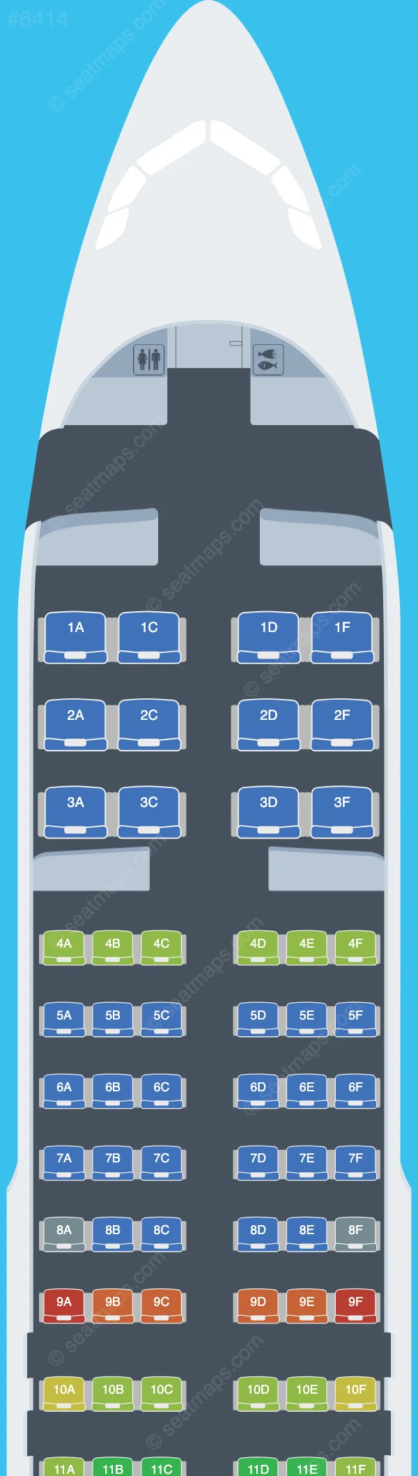 Air India Airbus A320neo V.1 seatmap preview