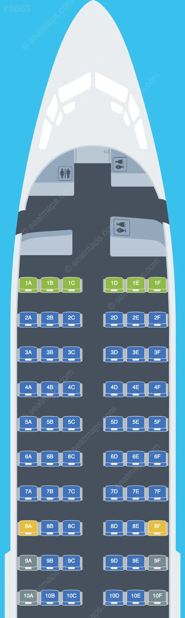 Star Air (South Africa) Boeing 737-300 seatmap preview