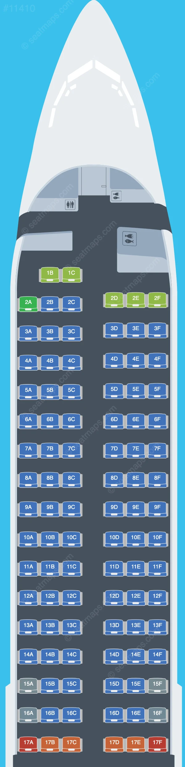 Mavi Gok Airlines Boeing 737-900 ER seatmap preview