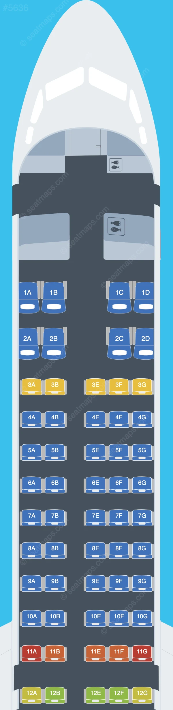 Air Niugini & Link PNG Fokker 100 seatmap preview