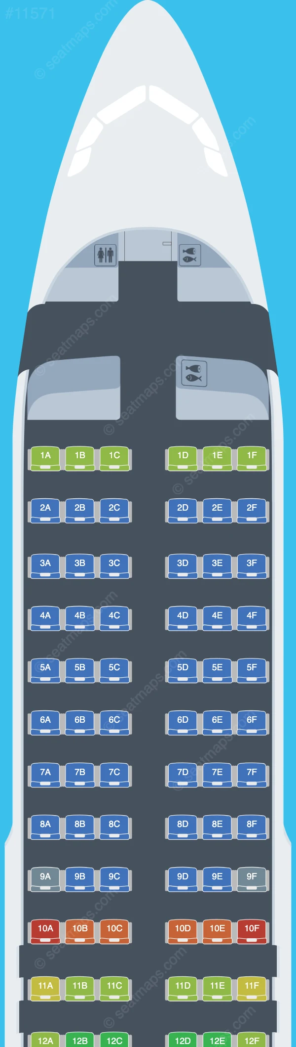 Brussels Airlines Airbus A320neo seatmap preview